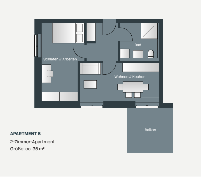 Grundriss Apartment B